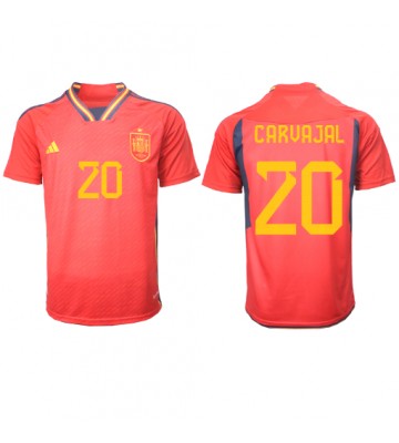 Hiszpania Daniel Carvajal #20 Koszulka Podstawowych MŚ 2022 Krótki Rękaw